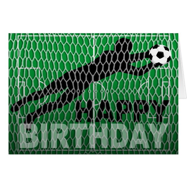 Meta de campo de fútbol del feliz cumpleaños (Anverso (Horizontal))
