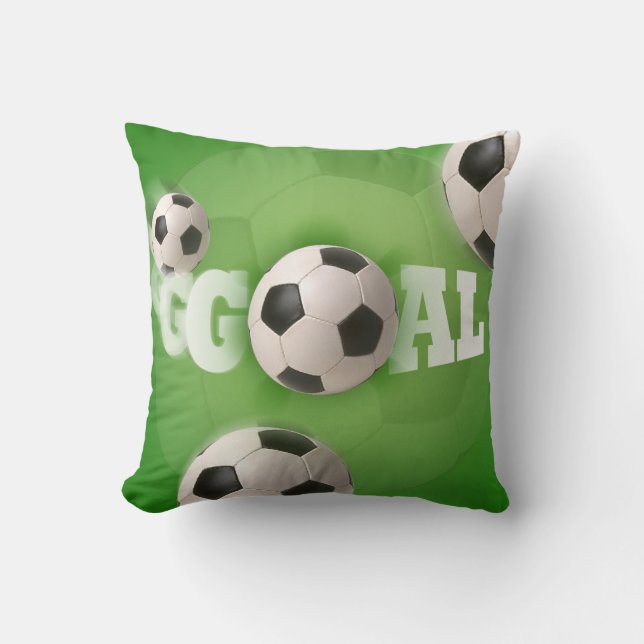 Meta del fútbol del balón de fútbol - almohada (Anverso)
