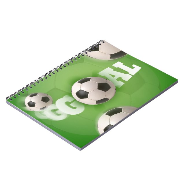 Meta del fútbol del balón de fútbol - cuaderno (Lado Izquierdo)