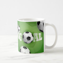 Meta del fútbol del balón de fútbol - taza