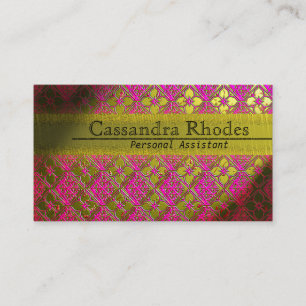 Metal con clase y femenino del oro y tarjetas de