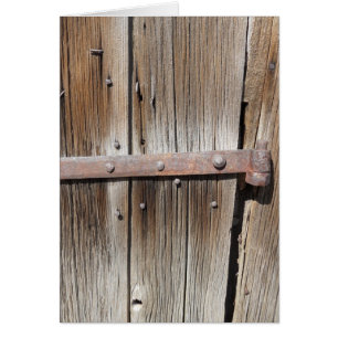 Metal de madera y oxidado resistido viejo