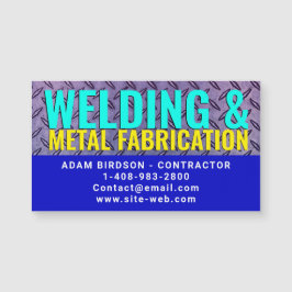 Metal Fabrication & Welding Magnetic Business Card