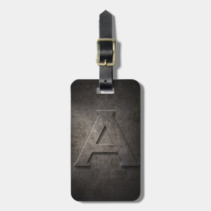 Metal negro de bronce una etiqueta del equipaje