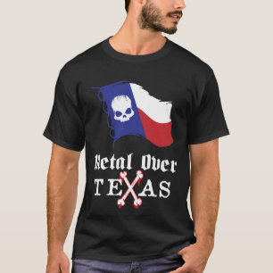 Metal sobre la camiseta de Tejas