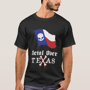 Metal sobre la camiseta de Tejas
