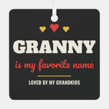 Abuela es mi nombre favorito Adorno cuadrado de me