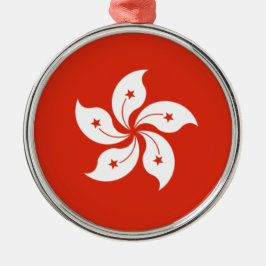 Metálico Adorno Cerámico de la Bandera de Hong Kong