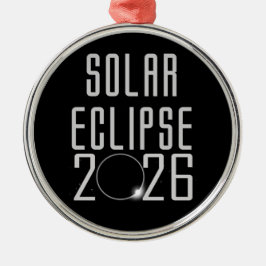 Metálico Adorno conmemorativo del eclipse solar 2026