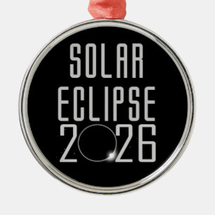 Metálico Adorno conmemorativo del eclipse solar de 2026