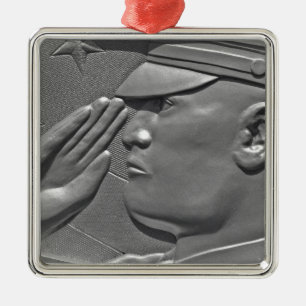 Metálico Adorno conmemorativo para veterano de soldado mili