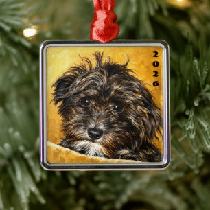 Metálico Adorno cuadrado premium de Schnoodle