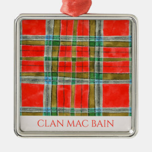 Metálico Adorno cuadrado Premium del CLAN MAC BAIN