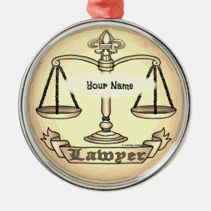Metálico Adorno de Abogado de Justicia
