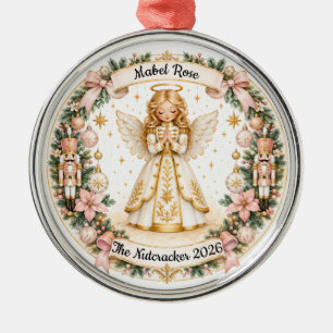 Metálico Adorno de Ángel Cascanueces