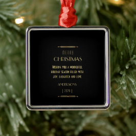 Metálico Adorno de árbol de Navidad art déco elegante y con