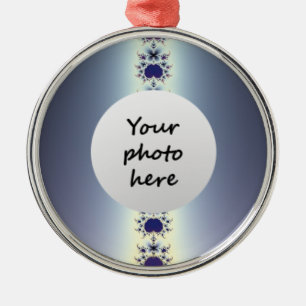 Metálico Adorno de árbol de Navidad con collar morado