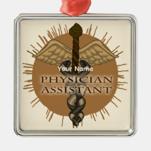 Metálico Adorno de caduceo de asistente médico