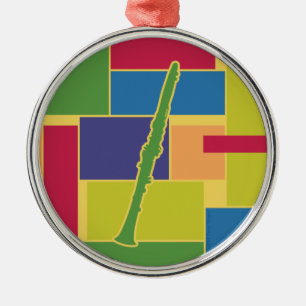 Metálico Adorno de Clarinete Colorblocks
