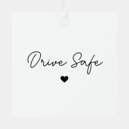 Metálico Adorno de coche con corazón de escritura mínima pa