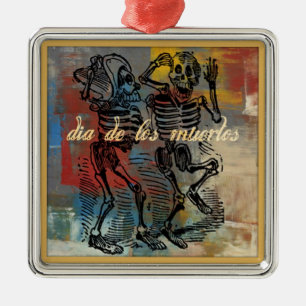 Metálico Adorno De Día De Los Muertos