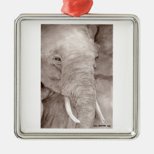 Metálico adorno de elefante