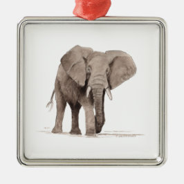 Metálico adorno de elefante