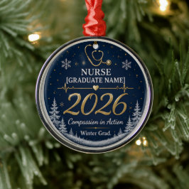 Metálico Adorno de Enfermera Personalizado 2026 | Estetosco