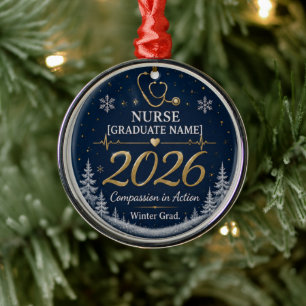 Metálico Adorno de Enfermera Personalizado 2026   Estetosco