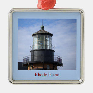 Metálico Adorno de Faro de Rhode Island