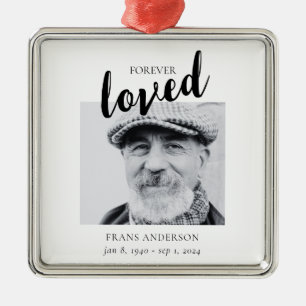 Metálico Adorno de Foto de Memorial Personalizado Forever L