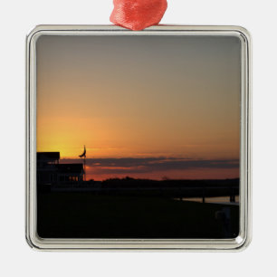 Metálico Adorno de foto de puesta de sol