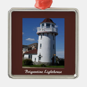 Metálico Adorno de foto del faro de Brigantine