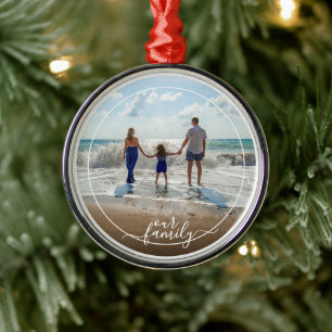 Metálico Adorno de foto personal elegante regalo personaliz