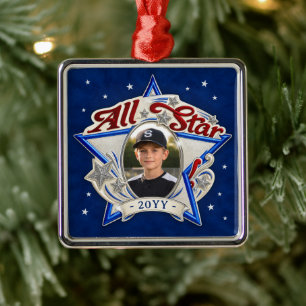 Metálico Adorno de Foto Personalizado, Deportes All Star Vi
