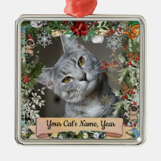 Metálico Adorno de Gato Personalizado