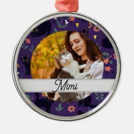 Metálico Adorno de gato personalizado | Nombre personalizad