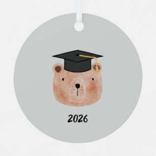 Metálico Adorno de graduación de oso lindo 2026