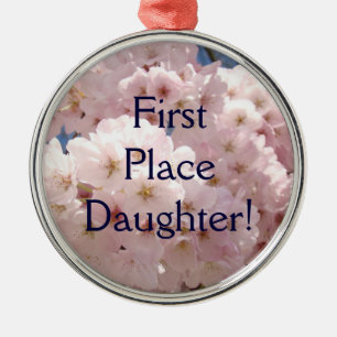 Metálico Adorno de hija del primer lugar Flor de rosa Premi