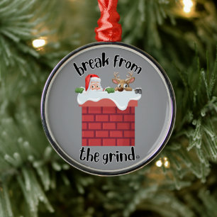 Metálico Adorno de Humor de Chimenea de Navidad