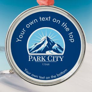 Metálico Adorno de medalla de Park City Utah