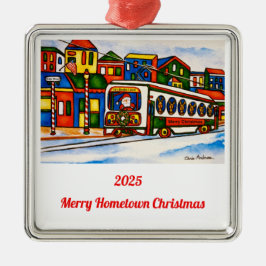 Metálico Adorno de Navidad 2025 de Media, Pensilvania