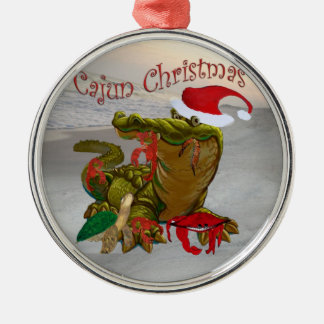 Metálico adorno de Navidad Cajun Navidad