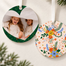 Adorno de Navidad con Foto de Corazón Personalizad