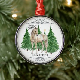 Metálico Adorno de Navidad de caballo personalizado en acua