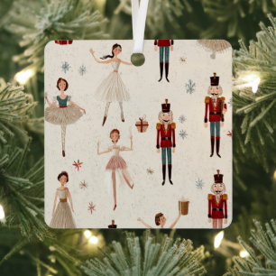 Metálico Adorno de Navidad de Cascanueces Caprichoso