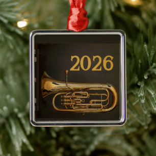 Metálico Adorno de Navidad de Cuerno de Latón