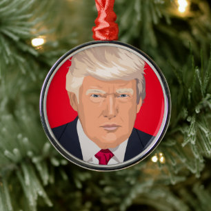 Metálico Adorno de Navidad de DONALD TRUMP