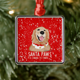Metálico Adorno de Navidad de Perro Retriever Dorado