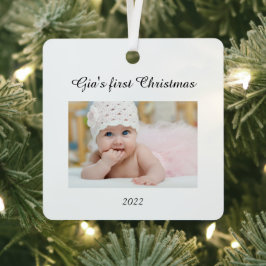 Metálico Adorno de Navidad del primer bebé